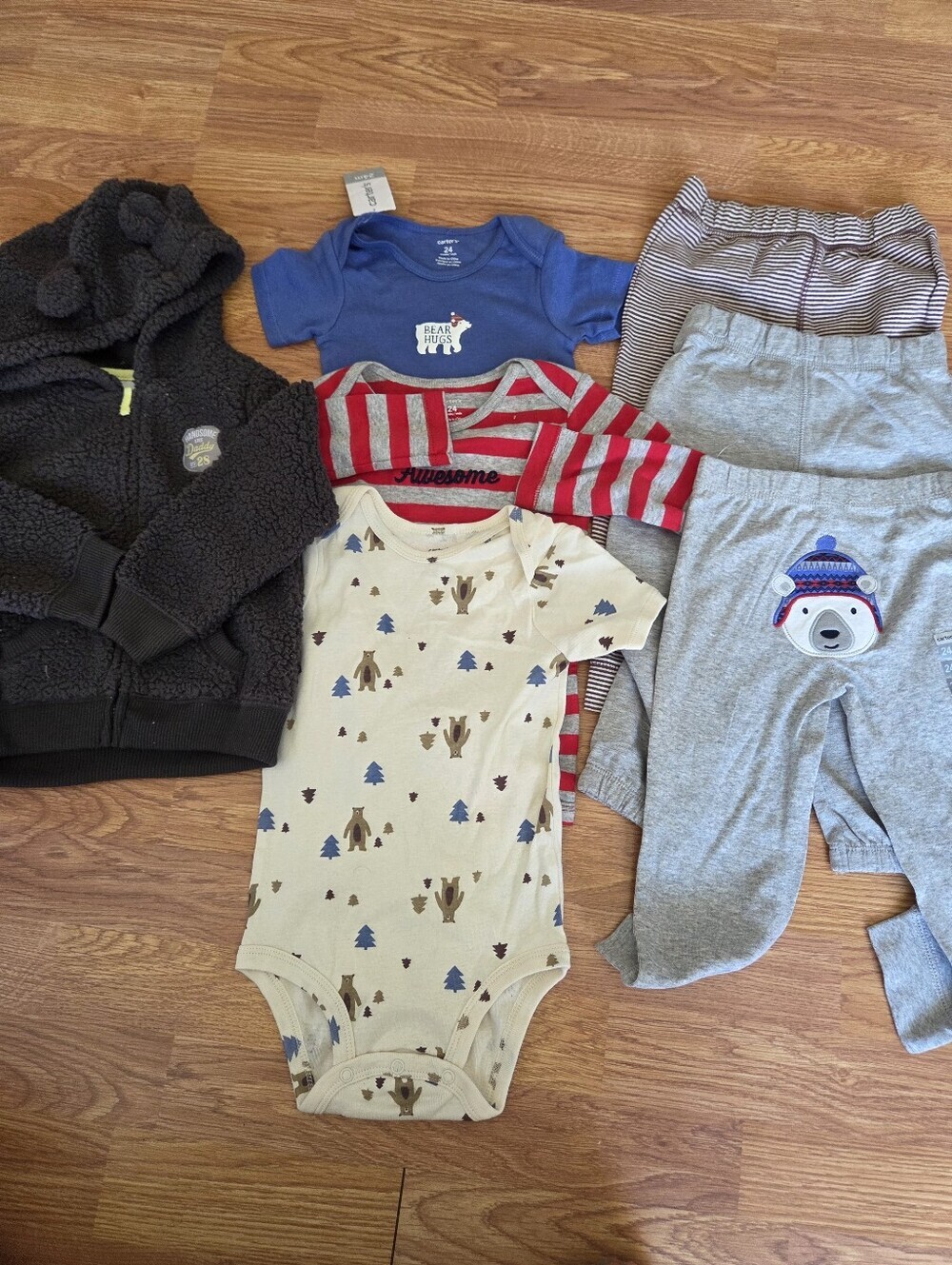 Carter's Boy 24M Bundle 7pcs NEW Animal Outdoor 'Bear Hugs' 'Awesome'